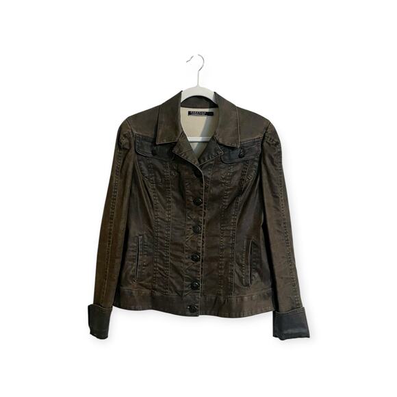 Peruvian Connection Brown Nolita Jean Jacket Size 12 - Picture 3 of 6